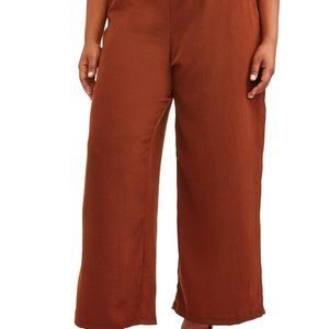 French Laundry Women's Wide Leg Pants Maroon Dark Red New with Tag Size 1X-2X